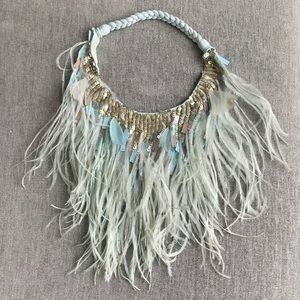Mignonne Gavigan "Blake" feather collar necklace